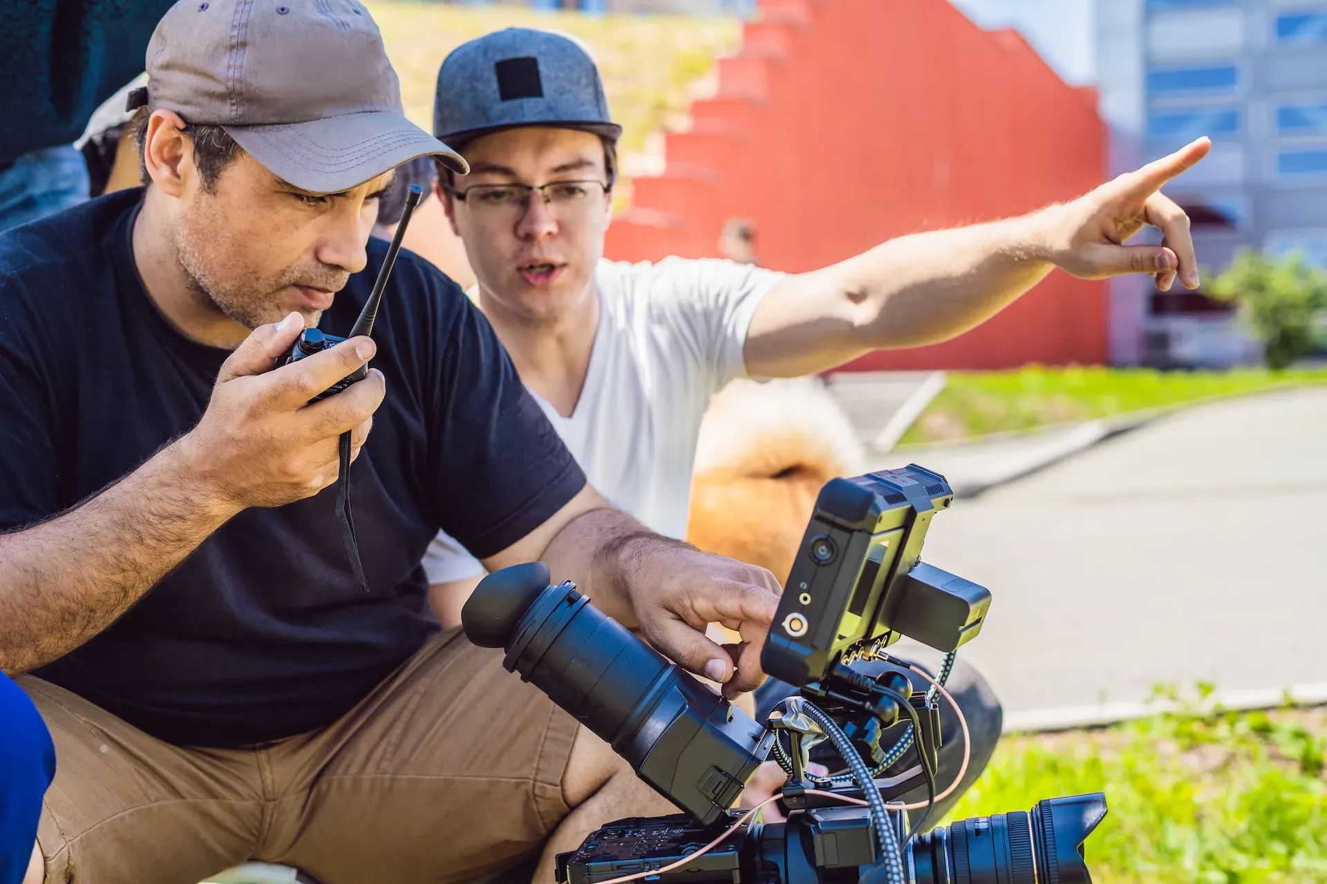 Lining up a camera shot 